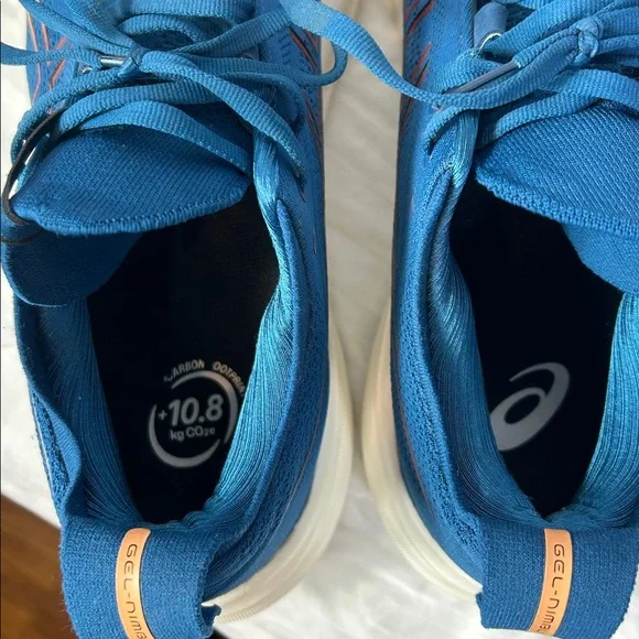 ASICS Gel Nimbus 26 Blue and Orange Athletic Shoe Size 11 
